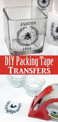 diy packing tape transferers are easy and fun to do with your crafting supplies