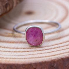 Delicate Pink Sapphire Ring, 925 Silver Ring , Fine Silver Ring, Ruby Gemstone Ring, Women Ring, Birthdays Gifts,  Anniversary Gifts  Gemstone Details ✦ Gemstone: Sapphire, Amethyst, Citrine, Garnet, Iolite, Rose Quartz, Lemon Topaz, Smokey Quartz ✦ Gemstone Type: Natural ✦ Gemstone Shape: Cushion ✦ Gemstone Color: Pink ✦ Gemstone Cut: Faceted ✦ Number of Gemstones: 1 ✦ Gemstone Grade: Excellent METAL DETAILS  ✦ Metal: 925 Sterling Silver ✦ Metal Plating: Silver/ Yellow Gold/ Rose gold ✦ Gross W Minimalist Adjustable Sapphire Ring, Minimalist Silver Ruby Gemstone Ring, Minimalist Stackable Adjustable Ruby Ring, Minimalist Ruby Gemstone Ring, Minimalist Silver Ruby Ring Gift, Minimalist Ruby Ring As Gift, Minimalist Ruby Ring For Gift, Minimalist Adjustable Ruby Promise Ring, Simple Stackable Gemstone Rings As Gift