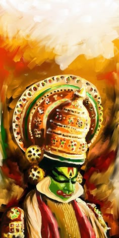 kathakali oil painting - Google Search Art Painting Ideas, Watercolor Indian, Dance Painting, Kerala Mural Painting, Art Indian, Dance Paintings, Classical Dance