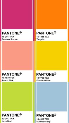 pantone's color chart for the new york city subway system, with different colors