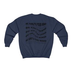 Our 'Be Kind To Your Mind' unisex heavy-blend sweatshirt is made with air-jet spun yarn for a soft and comfy fit. Unisex fit. We are a small business and all our items are made as ordered, so items can take around 3-7 business days to ship out our embroidered sweatshirts - but we will try our best to make sure our packages get to their new homes as soon as possible! Thank you for understanding. Sizing Chart: Please reference our sizing chart pictured in the photos in order to get the best possib Fleece T-shirt With Letter Print, Fleece T-shirt With Ribbed Cuffs, Crew Neck, Relaxed Fit Fleece T-shirt For Streetwear, Letter Print Fleece T-shirt For Streetwear, Fleece T-shirt With Letter Print For Streetwear, Sporty Fleece T-shirt With Graphic Print, Fleece Top With Text Print For Streetwear, Streetwear Fleece T-shirt With Ribbed Cuffs, Sports Crew Sweatshirt With Text Print