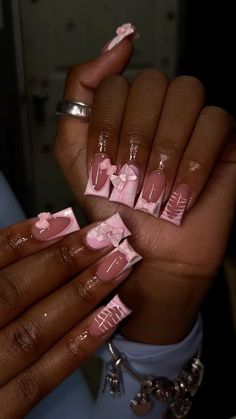 Army Fatigue Nail Design, Pink Pastel Acrylic Nails, Pink Nail Sets With Initial, Red Nail Sets Short, Nails Only One Color, Pink Short Duck Nails, Light Pink Duck Nails, November Nails Short Square, Zebra Nails Y2k