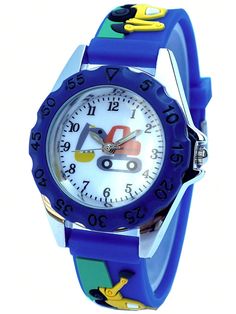 1 Pc Children's Cute Excavator & Agricultural Machinery 3D Cartoon Design Analog Quartz Watch, Boy's Gift, Learning Time Watch  Cute     Wrist Watches   Kids Jewelry & Watches, size features are:Bust: ,Length: ,Sleeve Length: Childrens Watches, Teaching Time, Learning Time, Christmas Gifts For Boys, 3d Cartoon, Kids Watches, Learning Toys, Kids Jewelry, Cartoon Kids