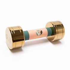 an image of a gold and green roller