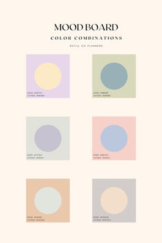 the mood board for color combinations