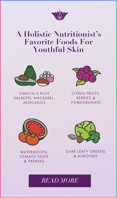 A holistic nutritionist recommends an anti-aging diet for naturally youthful skin. Find out what foods provide the best anti-aging benefits, for beautiful skin from the inside out. Apple Cider Gummies, Apple Cider Vinegar Gummies, Preventive Healthcare, Anti Aging Diet, Green Watermelon, Skin Nutrition, Dark Leafy Greens, Holistic Nutritionist, Holistic Remedies