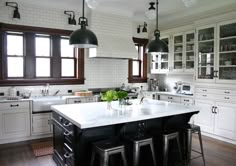 the kitchen is clean and ready to be used as a dining room or office space