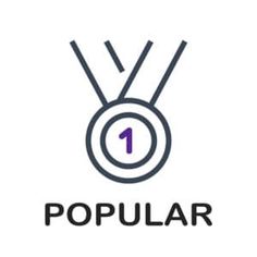 the logo for popular shows, which includes two crossed sticks and one circle with an arrow