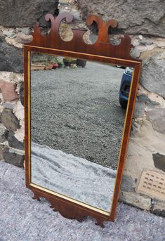 Large Georgian Mahogany Wall Mirror