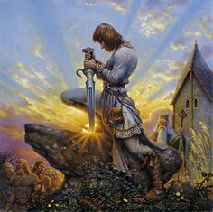 Don Maitz | Arthur Steps Up, 2003 Arthurian Art, Art Messages, Ancient Celts, Nordic Walking