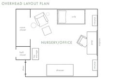 the floor plan for a bedroom and living room