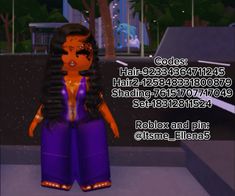 an animated image of a woman in purple