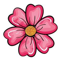 pink flower with yellow center on white background stock photo and royalty free images at getdraed