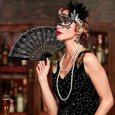 Season:All Seasons; Look After Me:Washable; Gender:Women's; What's in the box:Mask,Earring,Necklace,1 Fan,Hair Band; Types:Outfits,Flapper Headband; Holiday:Masquerade,Carnival,Halloween; Style:1920s,The Great Gatsby; Elasticity:Micro-elastic; Occasion:Masquerade,Party,Festival; Material:Alloy,Feather; Age Group:Adults'; Characters:The Great Gatsby; Neckline:Collarless; Listing Date:07/30/2024 Gatsby Movie Costumes, Great Gatsby Masquerade, 20s Fashion Gatsby, Gatsby Outfits, Roaring 20s Party Decorations, Great Gatsby Outfits, Gatsby Christmas, Masquerade Party Outfit, 1920 Party