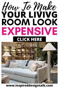 cozy living rooms Cozy Living Rooms With Fireplace, Living Rooms With Fireplace, Make Your Home Look Expensive, Neutral Sofa, Classy Living Room, Stylish Floor Lamp, Apartment Makeover