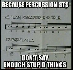 Marching Band Memes Funny So True, Percussion Jokes, Drummer Humor, Funny Band Jokes, Musician Jokes, Marching Band Jokes, Band Funny, Funny Band, Marching Band Memes