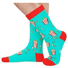 POPCORN SOCKS: These unisex popcorn socks are a must-have for any popcorn lover. The top of the green socks features bucket popcorn and scattered popcorn designs, while the bottom displays a funny saying "IF YOU CAN READ THIS, BRING ME POPCORN". POPCORN GIFTS: These funny socks make perfect gifts for your grandpa, grandma, dad, mom, uncle, aunt, son, daughter, grandson, or granddaughter. SOFT & COMFORTABLE: Our movie night socks are made of high-quality cotton. They won't fade and are machine wa Popcorn Socks, Popcorn Gifts, Monkey Food, Movie Lover Gift, Popcorn Gift, Green Socks, Christmas Wedding Gifts, Unicorn Cat, Fuzzy Socks