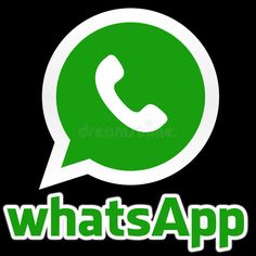 whatsapp logo on a black background