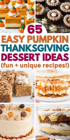 Easy pumpkin thanksgiving desserts like pumpkin pie ideas, fall cheesecake, pumpkin treats, cake recipes, cupcakes, pumpkin roll recipes, and pumpkin desserts with cream cheese. They’re the best dessert to bring to thanksgiving or friendsgiving potluck. Unique Cheesecakes, Pumpkin Thanksgiving Desserts, Creative Holiday Desserts, Unique Fall Desserts, Easy Pumpkin Desserts, Desserts For Thanksgiving, Cute Thanksgiving Desserts, Easy Thanksgiving Desserts, Fresh Pumpkin Recipes