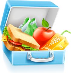 a lunch box filled with sandwiches and fruit