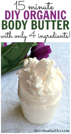 Homemade Exfoliator, Diy Body Butter Recipes, Body Butter Recipe, Organic Body Butter, Body Butters Recipe