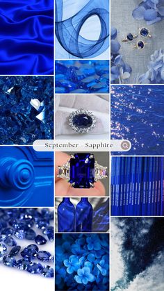 Sapphire Birthstone Moodboard Sapphire Aesthetic, September Magick, Birth Month Stones, Dtiys Challenge, September Wallpaper, Birth Stones, September Sapphire, Steampunk Couture, Happy September