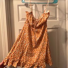 Princess Polly Orange Floral Sundress With Straps And Back Zipper. Nwt. 100% Rayon Dresses Princess Polly, Dresses Princess, Princess Polly Dresses, Dresses Aesthetic, Polly Dress, Floral Sundress, Princess Polly, Princess Dress, Color Orange