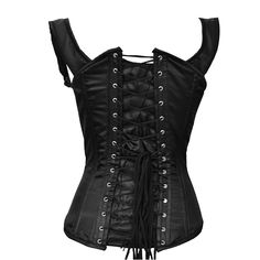 This Underbust corset with shoulder straps is an Ideal Option for Waist reduction, body shaping, and tight lacing. Satin fabric is renowned for its exquisite feel, glossy surface, and smooth texture. This Under Bust corset boasts a striking, shiny exterior. This corset Provides Excellent spinal support for the lower, middle, and lumbar regions of the back. Additionally, Wearing it regularly in the workplace can enhance posture.Under bust corset with shoulder straps Features: Style: Under bust, L Black Overbust Corset With Adjustable Straps, Black Underbust Corset With Adjustable Straps, Fitted Underbust Corset Belt With Adjustable Straps, Black Gothic Corset With Straps, Black Underbust Corset Belt With Straps, Black Overbust Corset Belt With Straps, Adjustable Overbust Corset Belt, Gothic Fitted Corset With Straps, Stretch Corset With Corset Back And Tank Straps