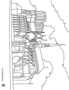 Cathedral Notre Dame coloring page Notre Dame Cathedral Sketch, France Coloring Pages, Notre Dame Colors, Architect Project, Football Coloring Pages, Minions Coloring Pages, Notre Dame Cathedral, Notre Dame Football