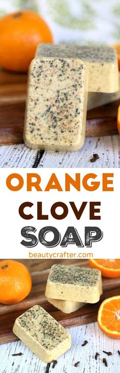 orange clove soap with text overlay