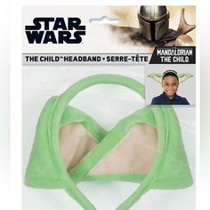 Star Wars Child Mandalorian Headband Ears Yoda Ears, Baby Yoda Costume, Star Wars Hair, Yoda Party, Star Wars Accessories, Star Wars Birthday Party, Party Headband, Star Wars The Mandalorian, Star Wars Birthday