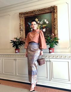 Silk Dress Ideas, Mizo Sunday Dress Design, Mizo Sunday Dress, Songket Dress, Sunday Dress Design, Modern Filipiniana Dress, Hijab Ideas, Thai Silk Dresses