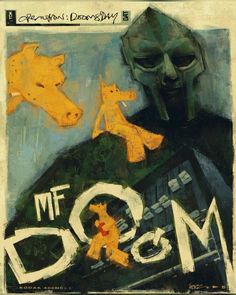 an image of a painting with animals on it's face and the words mr dom