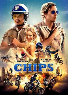 the movie poster for chips starring actors from left, michael mcraee and rachel vander