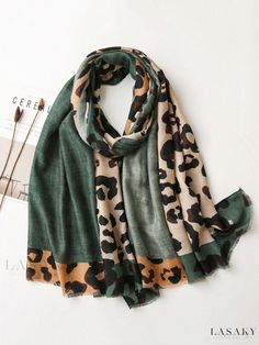 Lasaky - Leopard Pattern Scarf for Women's Fashion Larger Size Fashion, Leopard Scarf, Leopard Print Scarf, Scarf For Women, Fashion Catalogue, Patterned Scarves, Fashion Materials, Long Scarf, Scarf Print