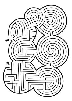 a black and white maze with the letter g in it