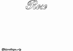 a black and white photo with the word rose in cursive writing on it