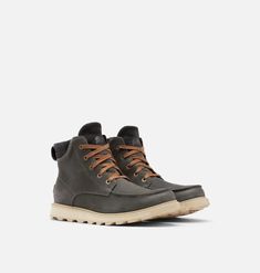 Men's Madson™ II Moc Toe Boot | SOREL Mens Rugged Boots, Mens Sneaker Boots, Mens Rugged, Moc Toe Boots, Everyday Boots, Mens Winter Boots, Waterproof Winter Boots, Timberland Mens, Danner Mountain Light Boot