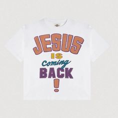 - Vintage Boxy Fit (Size Up For Oversized Fit) - Unisex - 100% Cotton, Made In America -Brand New. -Sold Out All The Time Jesus Is Coming Back, Jesus Faith, Jesus Is Coming, Jesus Shirts, Jesus Is, Made In America, Clothing Co, In America, Tee Shirts