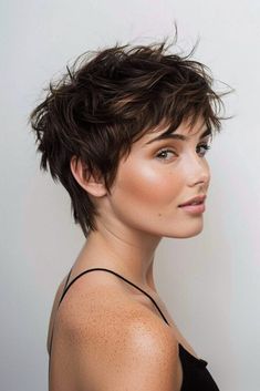 Top 80 + Amazing Hairstyles for Short Hair 🌺 Best Hairstyles for Girls|Beautiful Hair style Long Shaggy Pixie, Pixie Long Bangs, Shaved Sides Pixie, Flipped Ends, Haircuts Trendy, Cool Hairstyles For Girls, Shaggy Short Hair, Amazing Hairstyles, Long Hair On Top