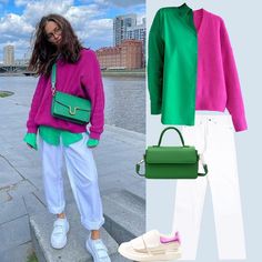 Simple Glam, White Jeans Outfit, Curvy Style, Outfit Inspired, Bright Winter, Colorful Life, Color Full, Fashion 2018, Complementary Colors