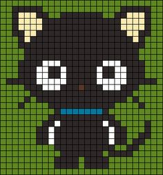 the pixel art is made up of black and green squares