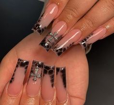 Black French Tip Nail, Black French Tip, French Tip Nail Art, Drip Nails, Edgy Nails, Grunge Nails, Print Nails, Exotic Nails