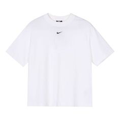 Nike Tops For Light Sports, Athleisure Tops With Embroidered Logo For Sports, Athleisure Tops With Embroidered Logo, Nike White Top For Light Sports, Nike White Tops For Light Sports, White Nike Top For Light Sports, Nike Sporty Tops With Embroidered Logo, Sportswear Tops With Embroidered Logo For Sports Season, White Sports T-shirt With Embroidered Logo