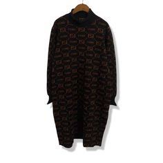 Authentic Vintage Fendi 1980 zucca long  sweater / dress  Colour: dark brown and black  Year: 1980 Made in Italy Material : wool, knit  Condition rating:    N  (check our vintage rating scale in the photos)  Measurements below Chest: 100cm  (full circle) length: 96cm P.s   1) What you see here is what you going to received!!  2) All vintage sales are final.  Message us or email us anytime you needed help. Long Wool Sweater Dress For Fall, Wool Sweater Dress For Fall, Fall Jacquard Knit Long Sleeve Sweater Dress, Long Sleeve Jacquard Knit Sweater Dress For Fall, Rating Scale, Dress Colour, Vintage Fendi, Long Sweater Dress, Long Sweater