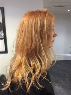 Blonde Hair Ginger Roots, Ginger Yellow Hair, Strawberry Blonde Hair 2023, Bleach Orange Hair, Pale Orange Hair, Blond Orange Hair, Golden Peach Hair, Orange Bleached Hair, Bright Strawberry Blonde Hair