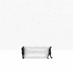 two people are walking in the snow