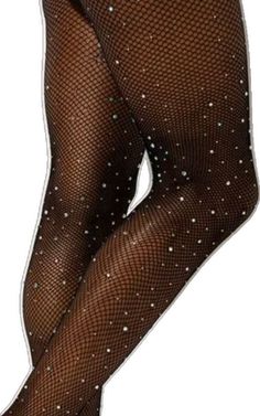 Glamorous Black Thigh High Tights, Glamorous Black Thigh-high Tights, Glamorous Black Fitted Tights, Winter Party Fishnet Tights, Glamorous Fitted Hosiery For Night Out, Glamorous Thigh High Tights, Party Fishnet Tights, Rhinestone Party Hosiery, Party Tights With Rhinestones