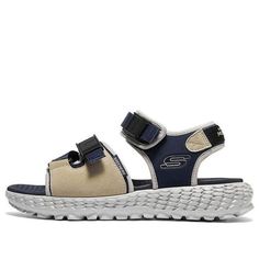 Skechers Monster Velcro Function Wind Casual Sandals Blue 237296-NVMT (Navy) Navy Round Toe Sandals With Cushioned Footbed, Outdoor Blue Synthetic Sandals, Blue Flat Sport Sandals For Outdoor, Blue Open Toe Sport Sandals With Textured Footbed, Navy Cushioned Sandals For Outdoor, Navy Outdoor Sandals With Cushioned Footbed, Casual Navy Sandals With Cushioned Footbed, Navy Flat Sandals For Summer, Navy Slip-on Sandals For Summer