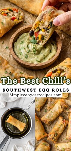 the best chilis southwest egg rolls are made with simple ingredients and easy to make